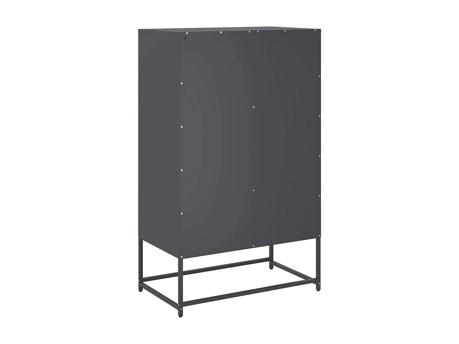 Credenza cassettiera mobile contenitore organizer cucina soggiorno soggiorno alta 68 x 39 x 111,5 cm acciaio antracite 02_0032209