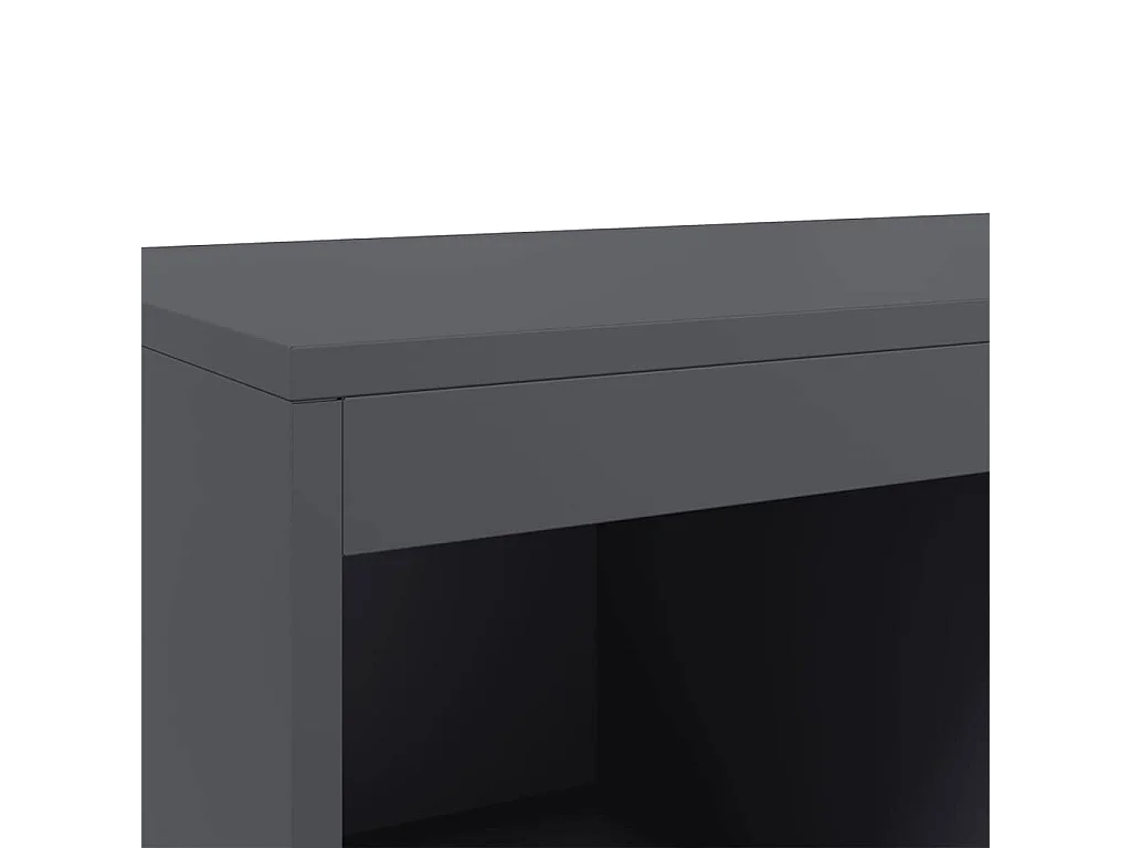 Credenza cassettiera mobile contenitore organizer cucina soggiorno soggiorno alta 68 x 39 x 111,5 cm acciaio antracite 02_0032209