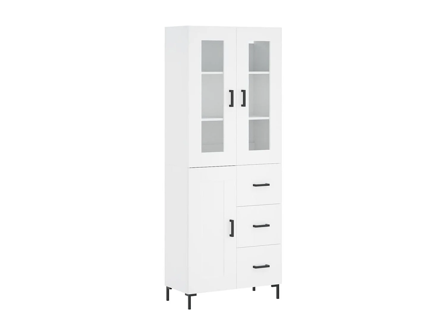bahut commode armoire bois blanche 69.5 x 34 x 180 cm 02_0032641