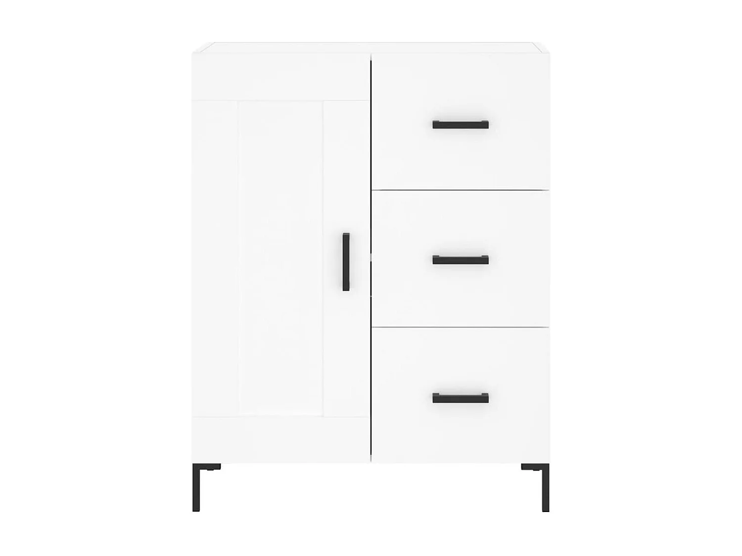 bahut commode armoire bois blanche 69.5 x 34 x 180 cm 02_0032641