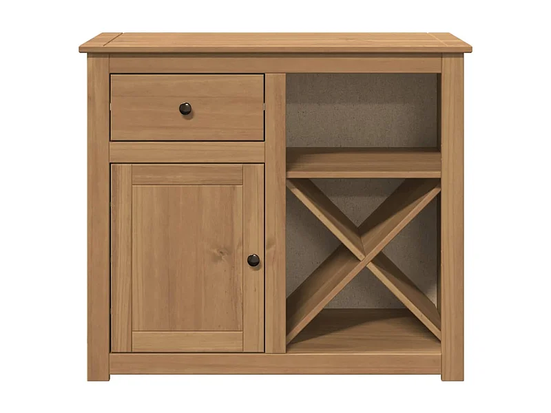 Aparador buffet cómoda armario mueble organizador cocina salón salón con cajón panamá 93 x 40 x 80 cm madera maciza de pino marrón 02_0030128