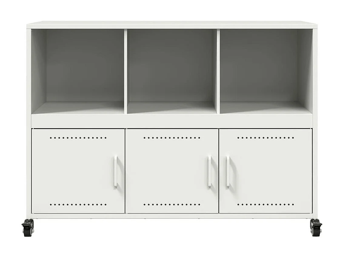 Aparador buffet cômoda armário organizador cozinha sala sala 100,5 x 39 x 72 cm aço branco 02_0030145