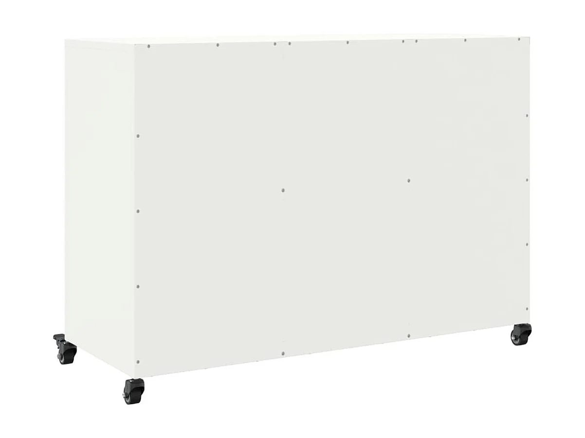 Aparador buffet cômoda armário organizador cozinha sala sala 100,5 x 39 x 72 cm aço branco 02_0030145
