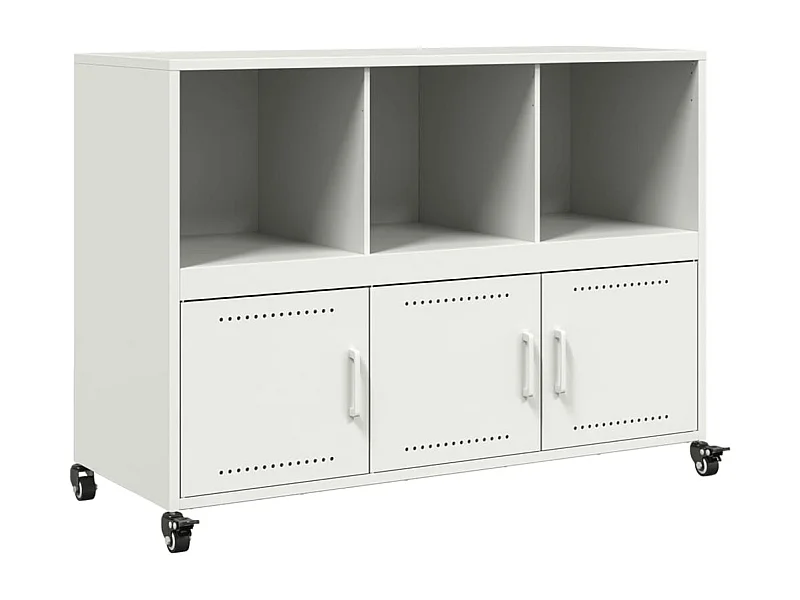 Aparador buffet cômoda armário organizador cozinha sala sala 100,5 x 39 x 72 cm aço branco 02_0030145