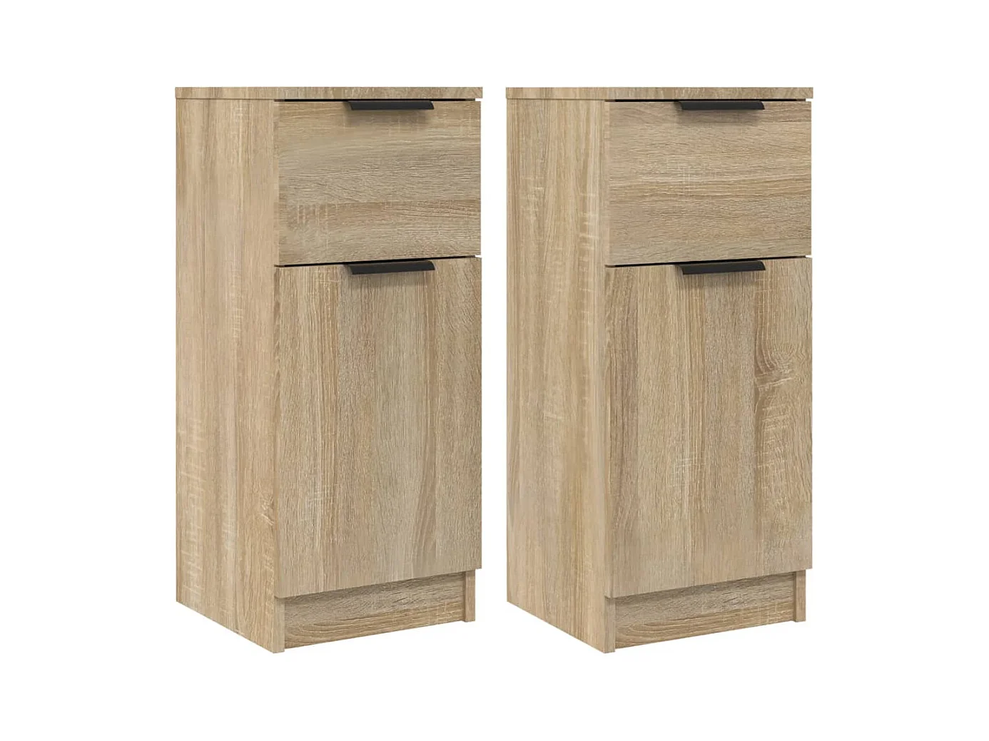 Buffet aparador cômoda armário organizador unidade de armazenamento cozinha sala salas conjunto de 2 sonoma 30 x 30 x 70 cm madeira de engenharia marrom 02_0036801