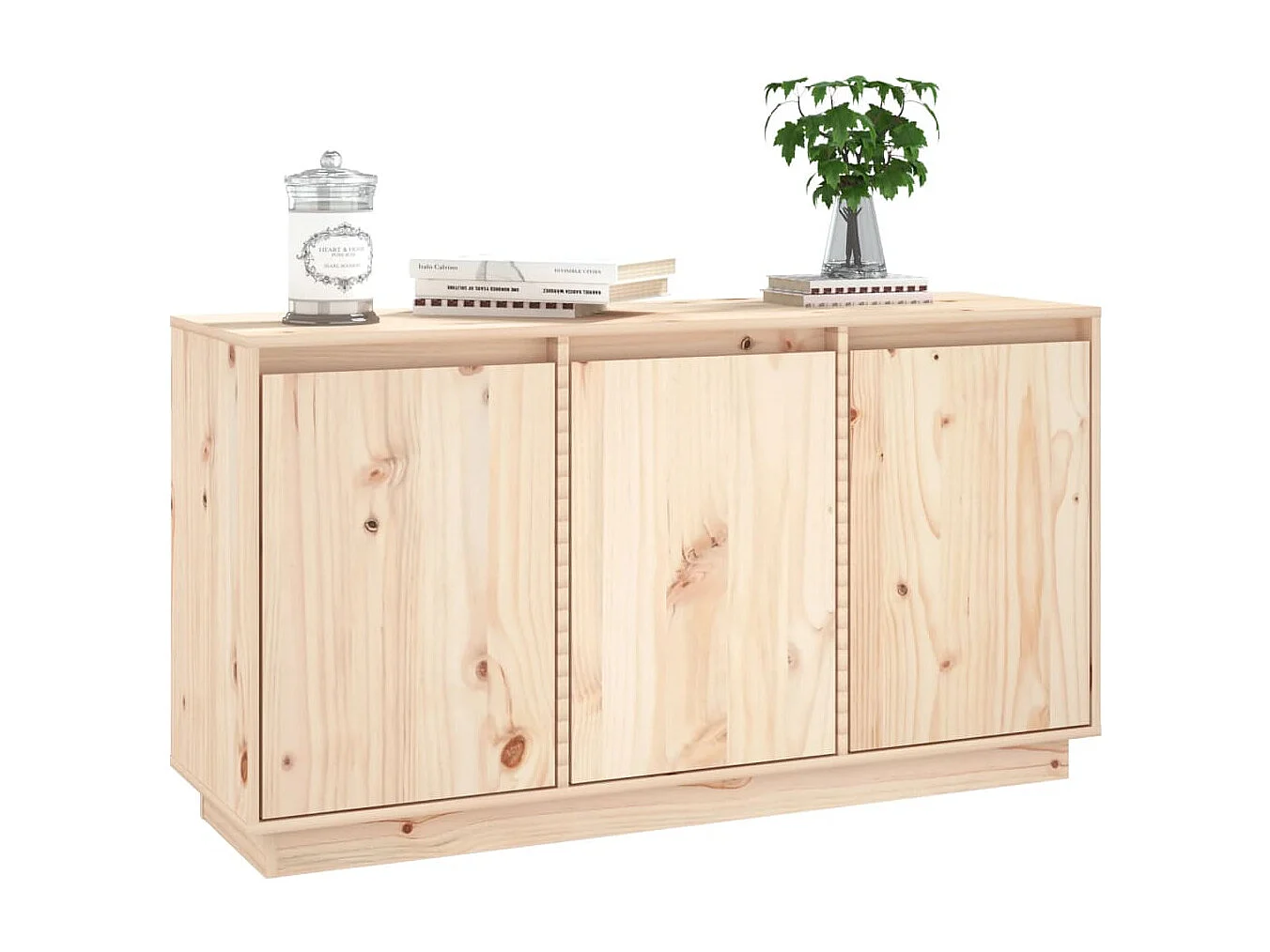 Aparador cómoda cómoda armario mueble organizador cocina salón salón 111 x 34 x 60 cm madera maciza de pino marrón 02_0029522