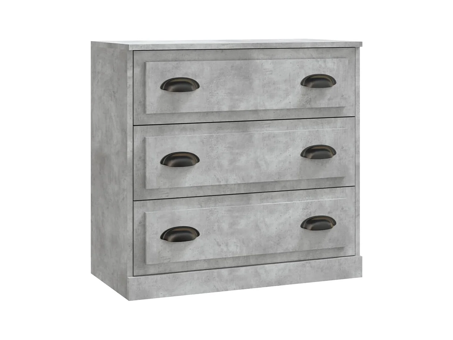 Aparador buffet cómoda mueble almacenaje organizador cocina salón salón juego de 2 madera contrachapada gris 02_0036880