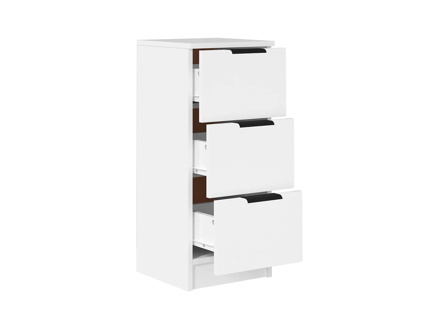 Credenza buffet cassettiera mobile contenitore organizer cucina soggiorno soggiorni set da 2 30 x 30 x 70 cm legno composito bianco 02_0036651