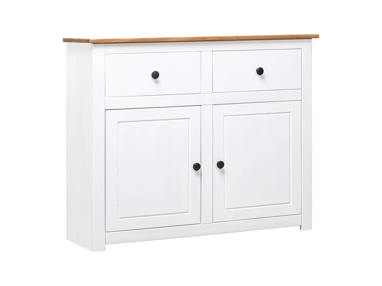 Aparador buffet cómoda armario mueble organizador cocina salón salón 93 x 40 x 80 cm Pino gama Panama blanco 02_0030541