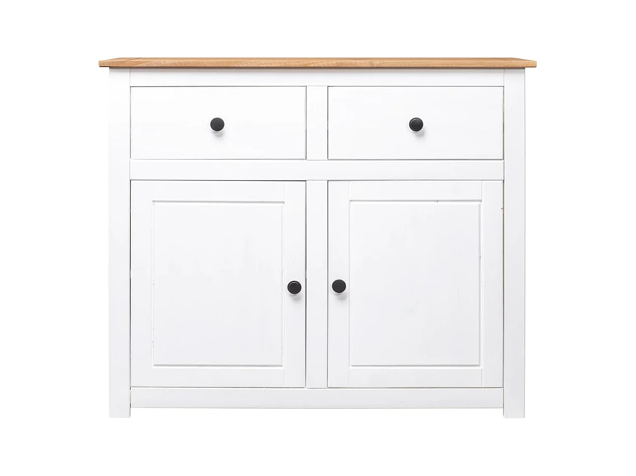 Aparador buffet cómoda armario mueble organizador cocina salón salón 93 x 40 x 80 cm Pino gama Panama blanco 02_0030541