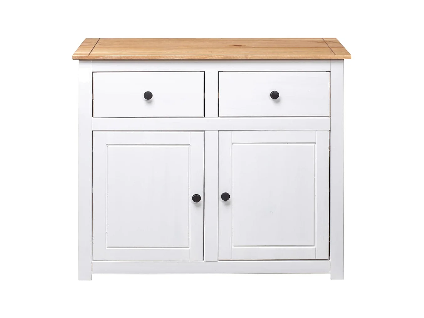 Aparador buffet cómoda armario mueble organizador cocina salón salón 93 x 40 x 80 cm Pino gama Panama blanco 02_0030541