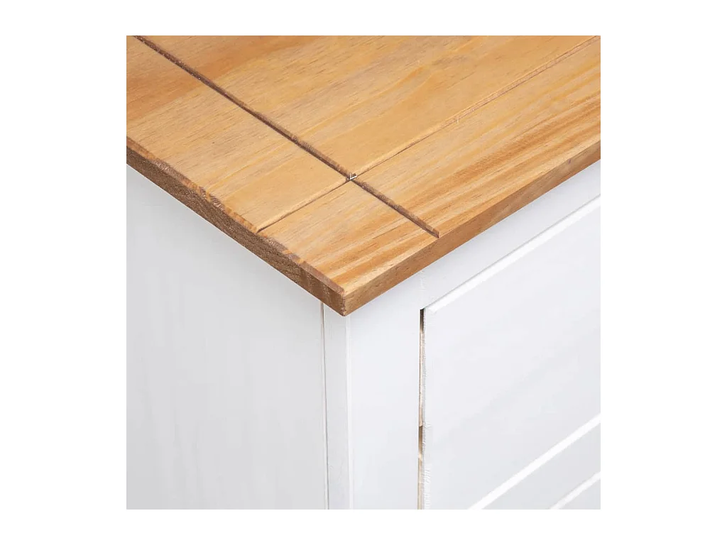 Aparador buffet cómoda armario mueble organizador cocina salón salón 93 x 40 x 80 cm Pino gama Panama blanco 02_0030541