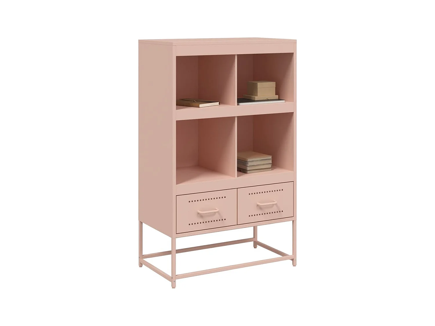 Credenza cassettiera cassettiera mobile contenitore organizer cucina soggiorno soggiorno alto 68 x 39 x 111,5 cm acciaio Rosa 02_0035165