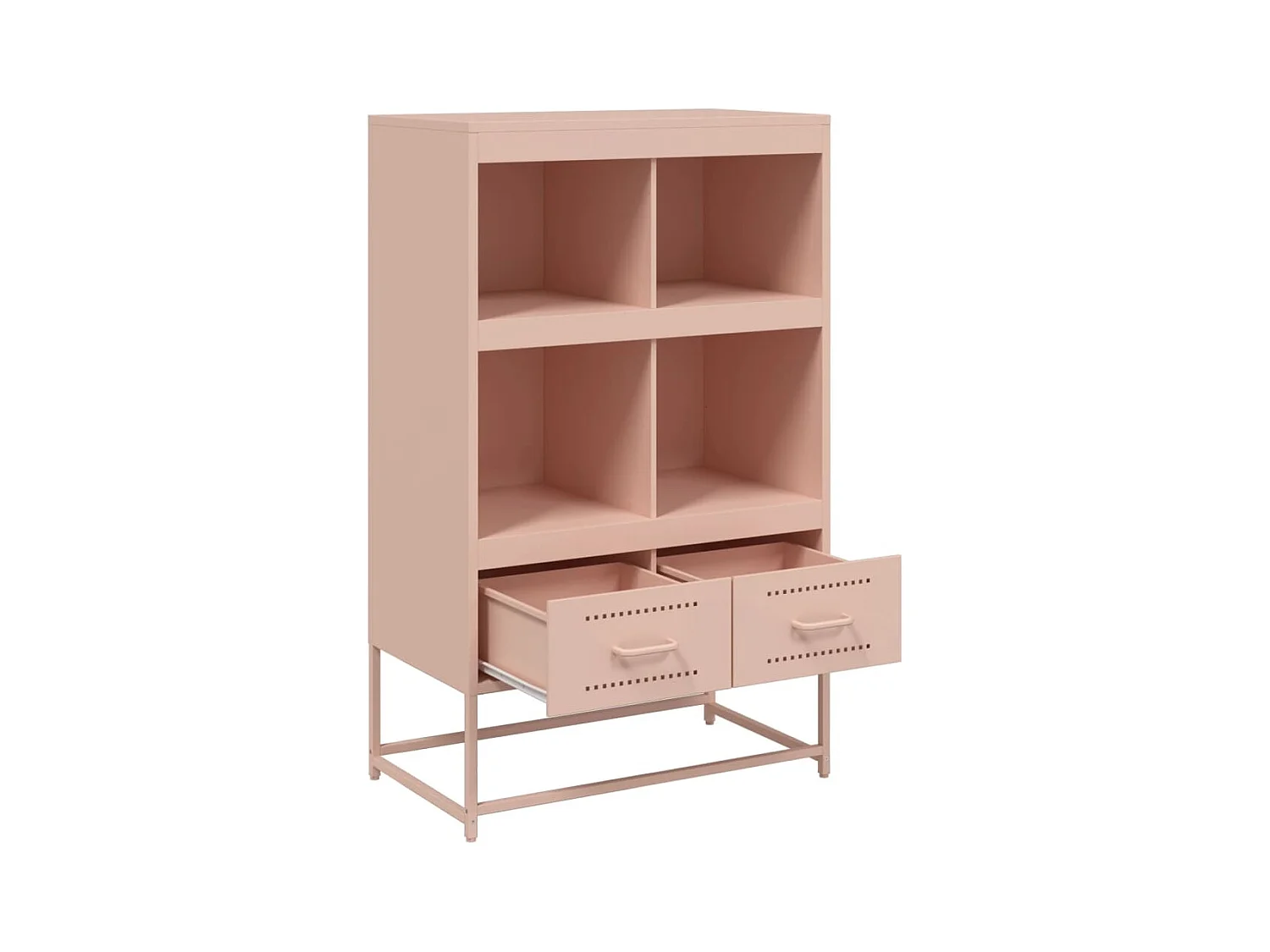 Credenza cassettiera cassettiera mobile contenitore organizer cucina soggiorno soggiorno alto 68 x 39 x 111,5 cm acciaio Rosa 02_0035165