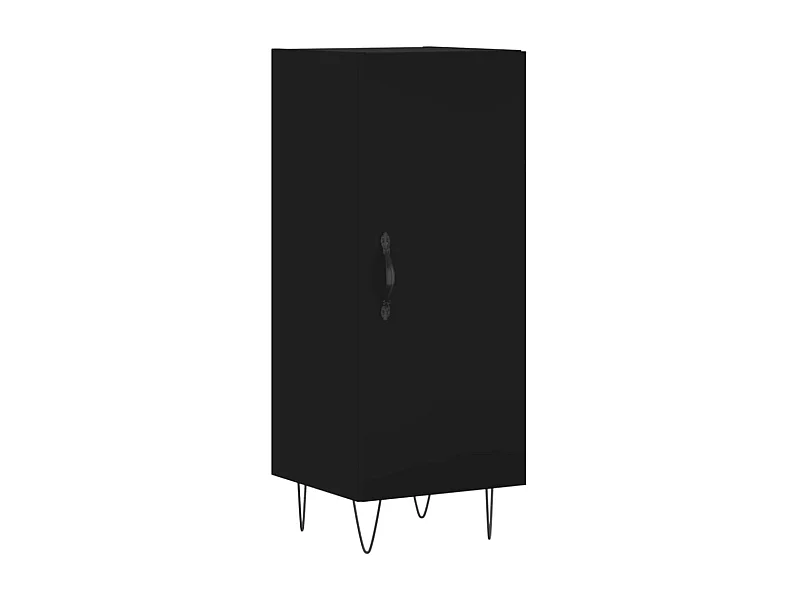 Aparador buffet cómoda mueble mueble de almacenaje organizador cocina salón salón 34,5 x 34 x 90 cm madera contrachapada negra 02_0035913