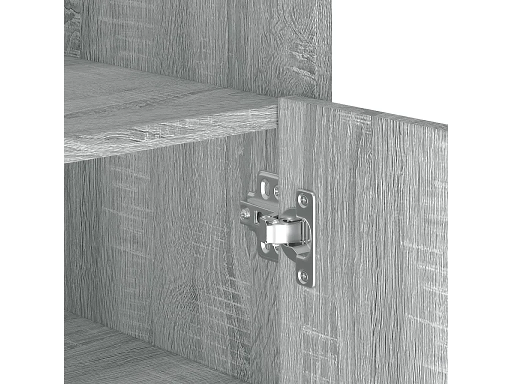 Aparador buffet cômoda armário organizador cozinha sala sala Sonoma 45 x 35 x 75 cm madeira trabalhada cinza 02_0036366