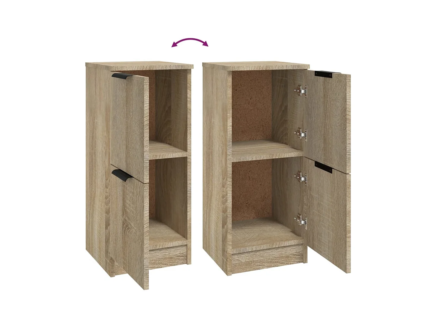 Credenza cassettiera cassettiera mobile contenitore organizer cucina soggiorno soggiorno Sonoma 30 x 30 x 70 cm derivati ​​del legno marrone 02_0031499