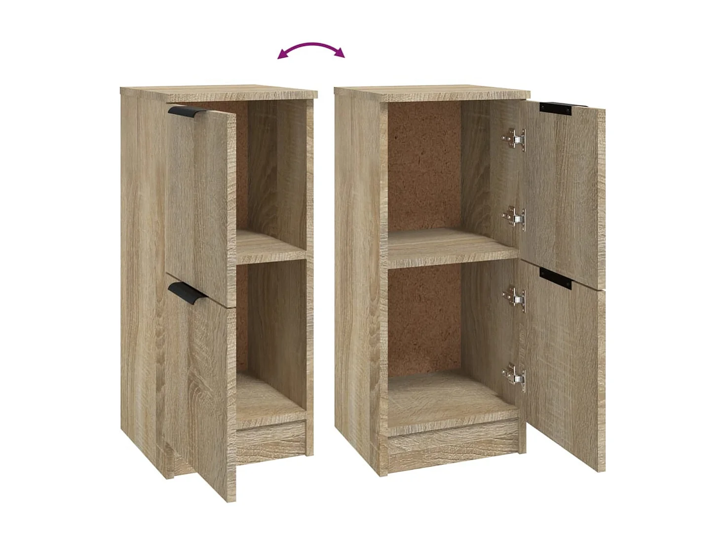 Credenza cassettiera cassettiera mobile contenitore organizer cucina soggiorno soggiorno Sonoma 30 x 30 x 70 cm derivati ​​del legno marrone 02_0031499