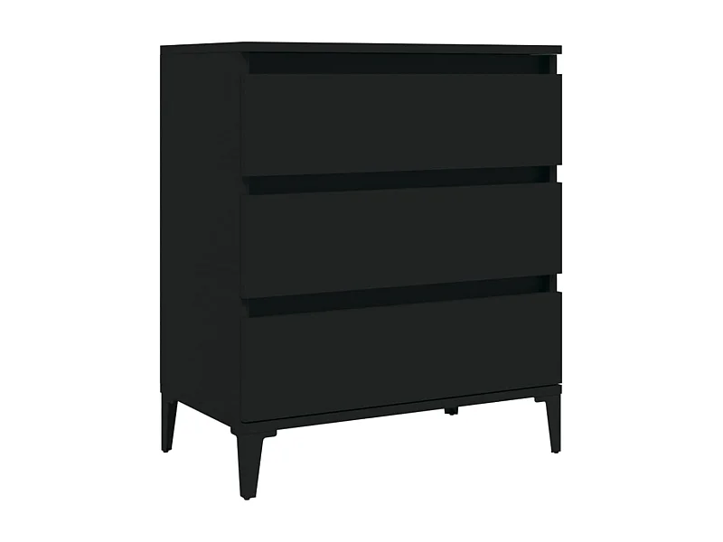 Credenza buffet cassettiera mobile contenitore organizer cucina soggiorno soggiorno 60 x 35 x 70 cm multistrato nero 02_0035983