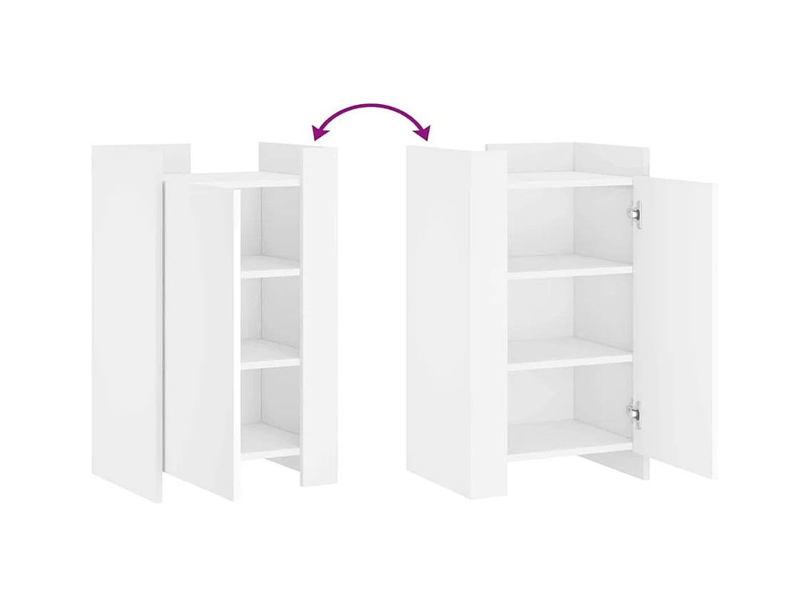 Credenza cassettiera cassettiera mobile contenitore organizer cucina soggiorno soggiorno 45 x 35 x 75 cm derivati ​​del legno bianco 02_0030312