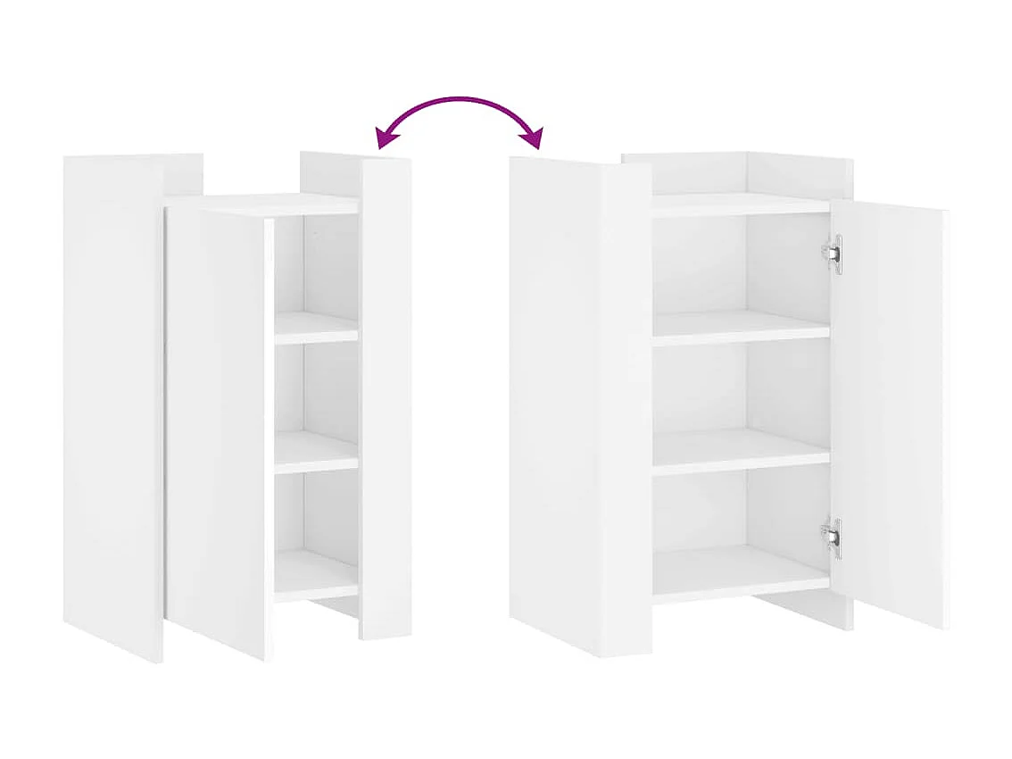 Credenza cassettiera cassettiera mobile contenitore organizer cucina soggiorno soggiorno 45 x 35 x 75 cm derivati ​​del legno bianco 02_0030312