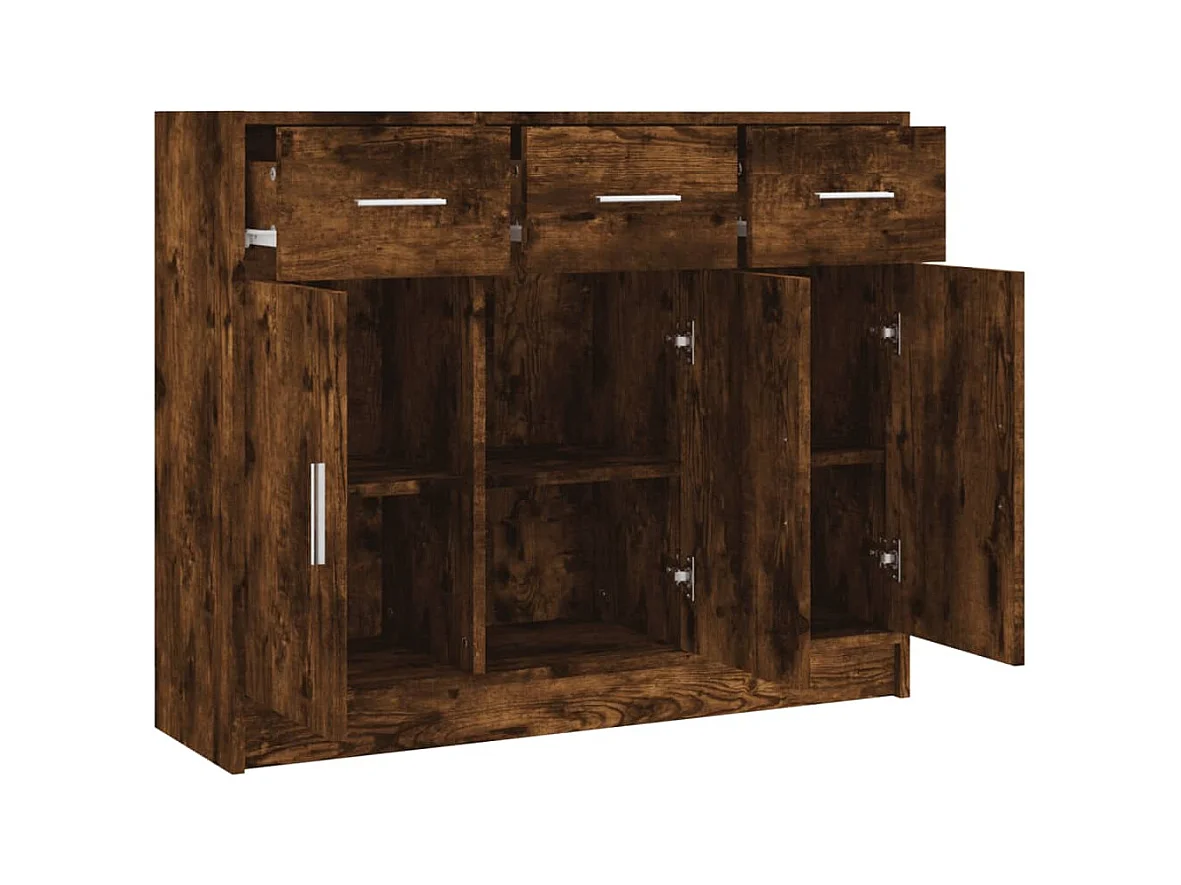 Aparador buffet cómoda mueble mueble de almacenaje organizador cocina salón salón 91 x 28 x 75 cm madera contrachapada marrón 02_0031131