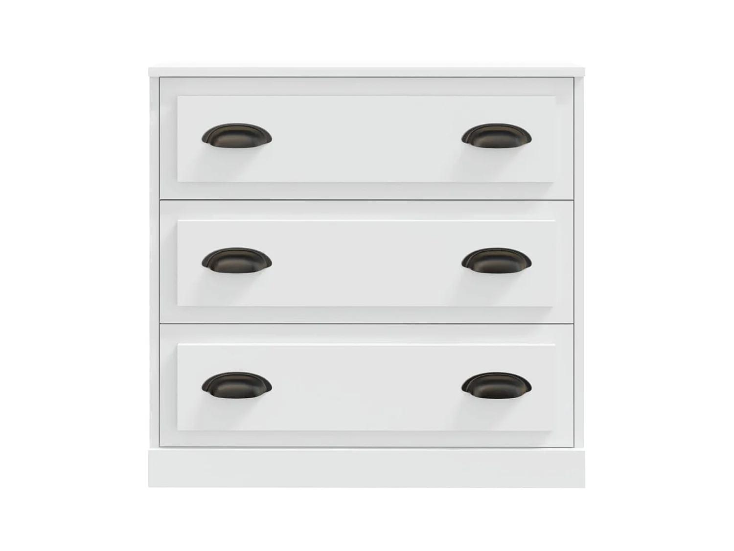 Credenza buffet cassettiera mobile contenitore organizer cucina soggiorno soggiorni set da 2 pannelli in derivati ​​del legno bianco 02_0036690