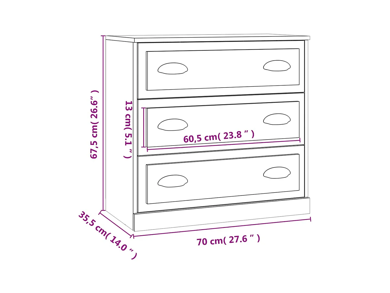 Credenza buffet cassettiera mobile contenitore organizer cucina soggiorno soggiorni set da 2 pannelli in derivati ​​del legno bianco 02_0036690