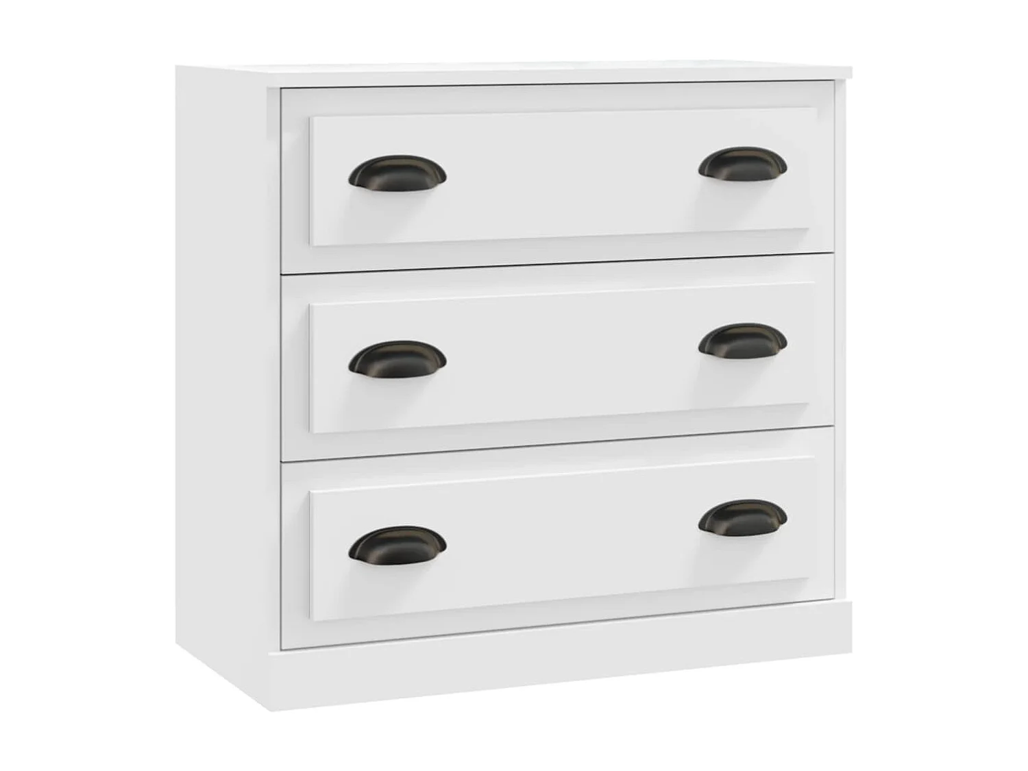 Credenza buffet cassettiera mobile contenitore organizer cucina soggiorno soggiorni set da 2 pannelli in derivati ​​del legno bianco 02_0036690