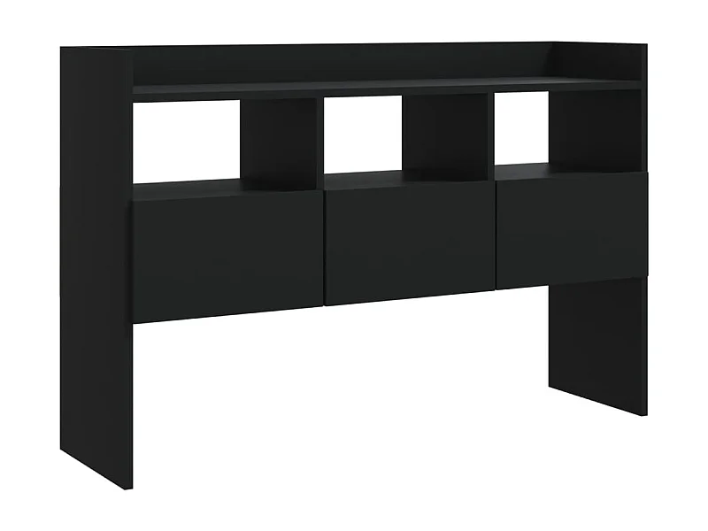 Credenza buffet cassettiera mobile contenitore organizer cucina soggiorno soggiorno 105 x 30 x 70 cm multistrato nero 02_0035834