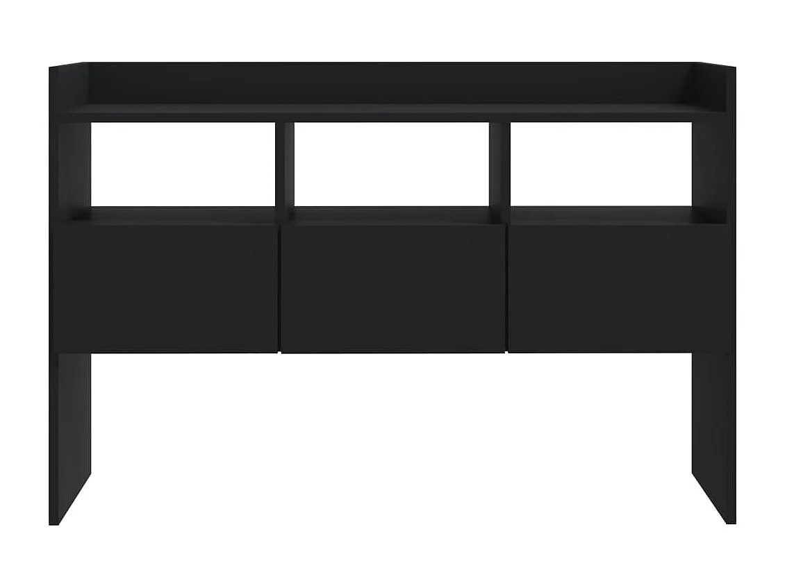 Credenza buffet cassettiera mobile contenitore organizer cucina soggiorno soggiorno 105 x 30 x 70 cm multistrato nero 02_0035834