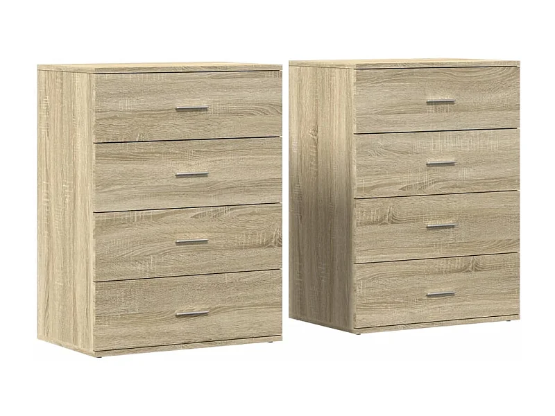 Credenza buffet cassettiera mobile contenitore organizer cucina soggiorno soggiorni set da 2 sonoma 60 x 39 x 80 cm legno composito marrone 02_0036822