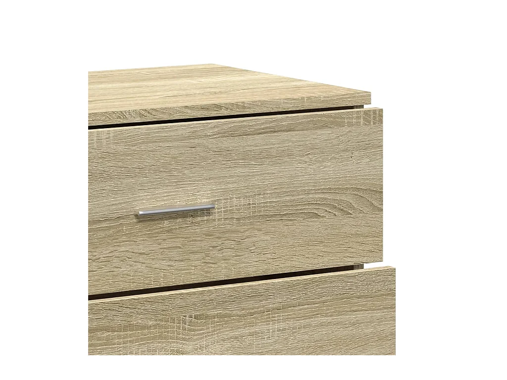 Aparador buffet cómoda armario unidad de almacenamiento organizador cocina salón salón juego de 2 sonoma 60 x 39 x 80 cm marrón madera contrachapada 02_0036822