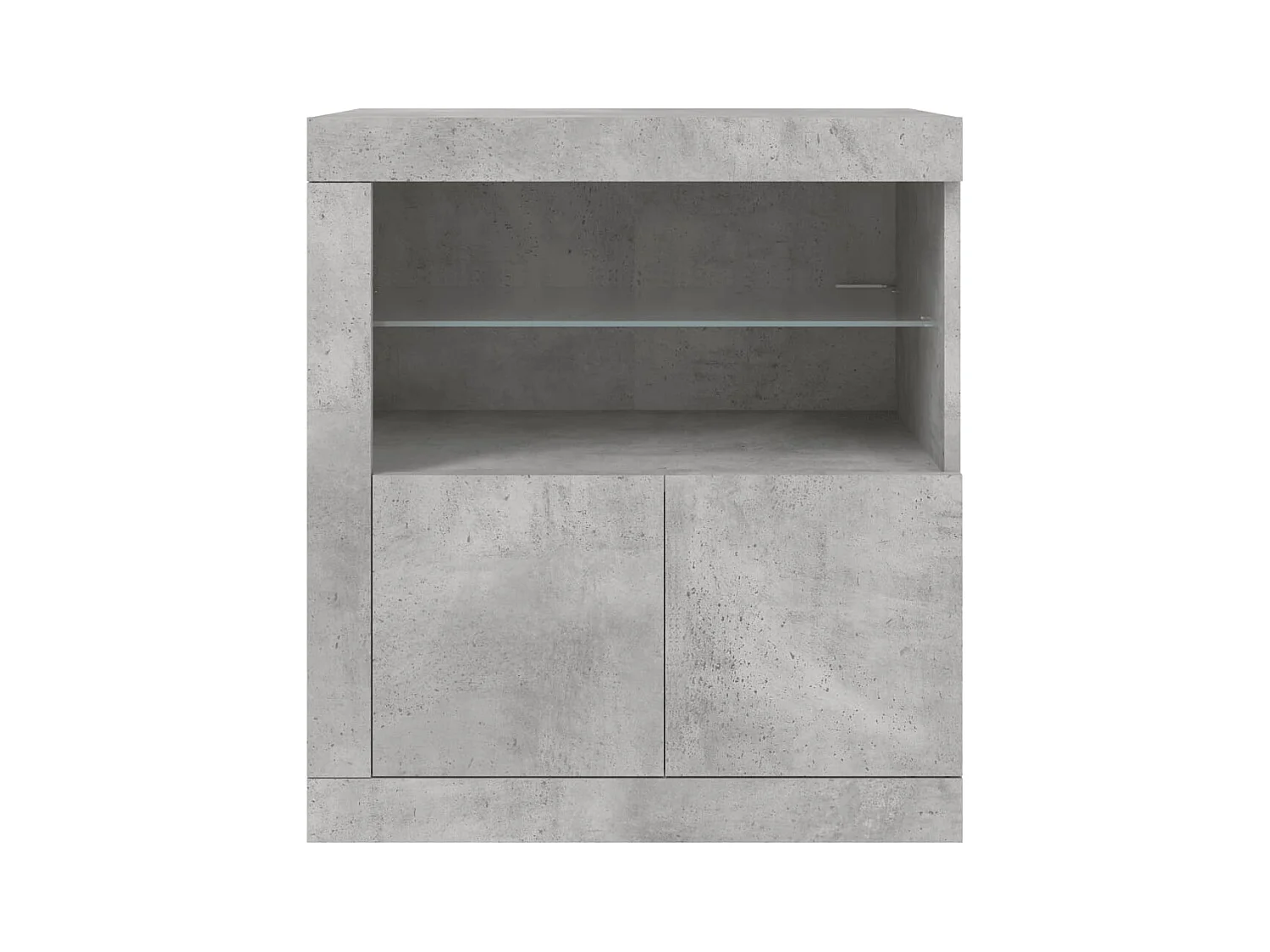 Credenza buffet cassettiera mobile contenitore organizer cucina soggiorno soggiorno con luci a LED 60,5 x 37 x 67 cm grigio 02_0030004