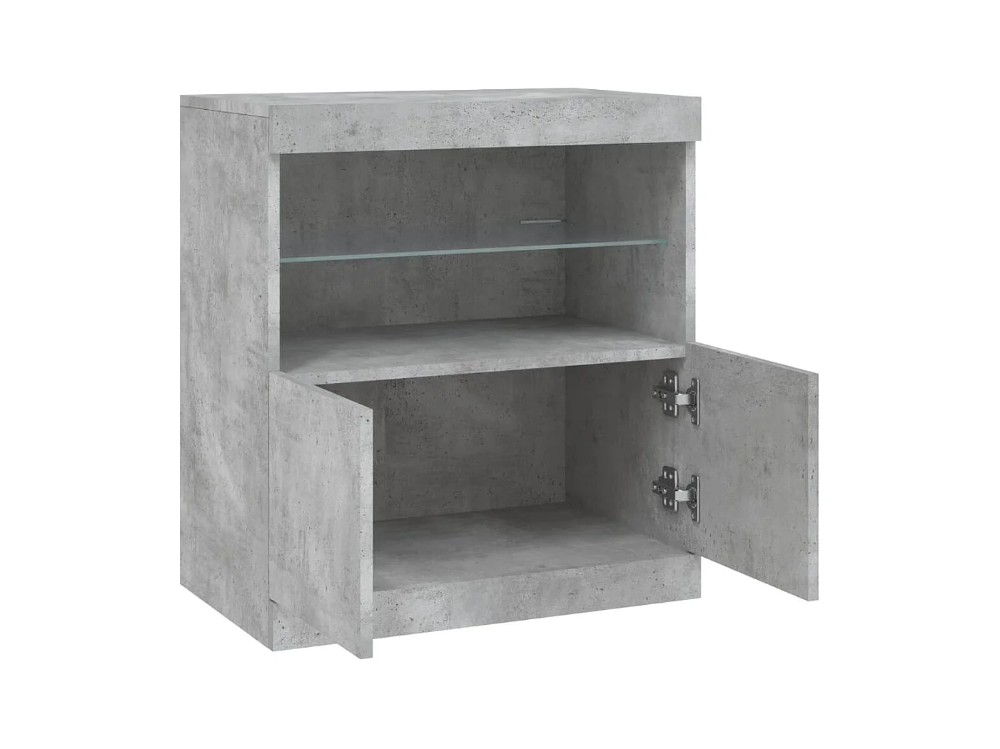 Credenza buffet cassettiera mobile contenitore organizer cucina soggiorno soggiorno con luci a LED 60,5 x 37 x 67 cm grigio 02_0030004