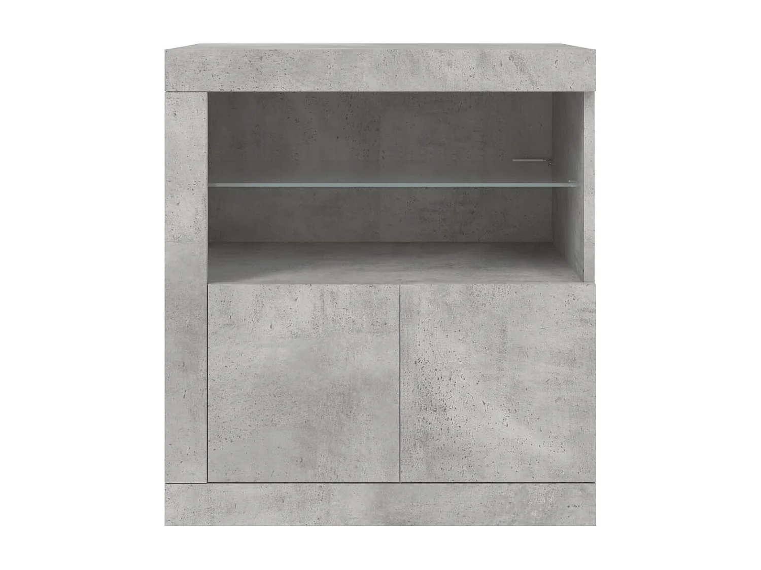 Aparador cómoda cómoda armario mueble organizador cocina salón salón con luces LED 60,5 x 37 x 67 cm gris 02_0030004