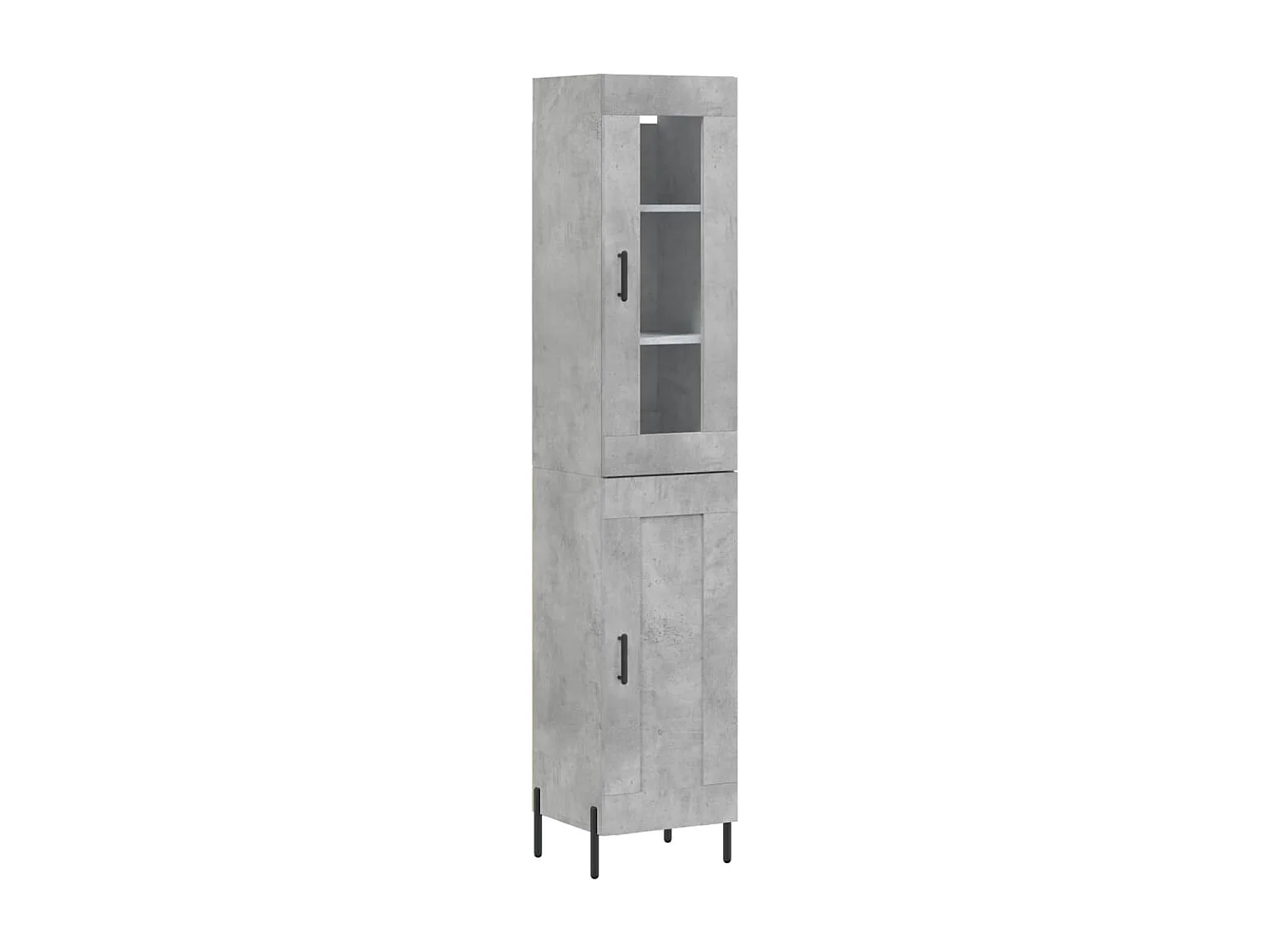 Credenza cassettiera cassettiera mobile contenitore organizer cucina soggiorno soggiorno alto 34,5 x 34 x 180 cm derivati ​​del legno grigio 02_0034323