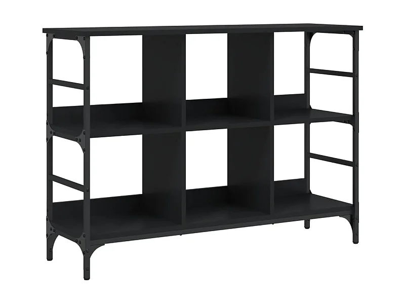 Credenza buffet cassettiera mobile contenitore organizer cucina soggiorno soggiorno 102 x 32 x 73,5 cm derivati ​​del legno nero 02_0035815