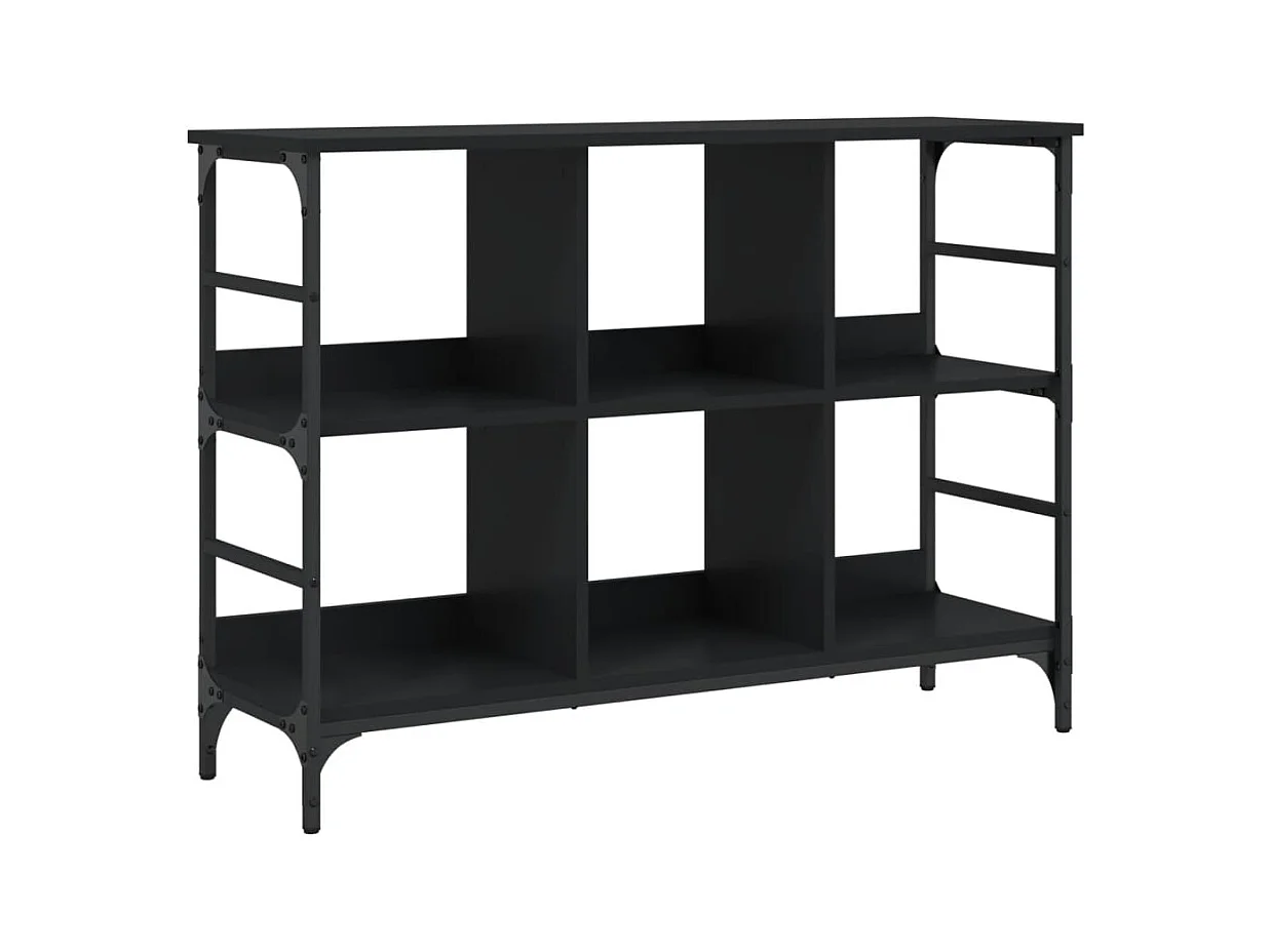 Credenza buffet cassettiera mobile contenitore organizer cucina soggiorno soggiorno 102 x 32 x 73,5 cm derivati ​​del legno nero 02_0035815