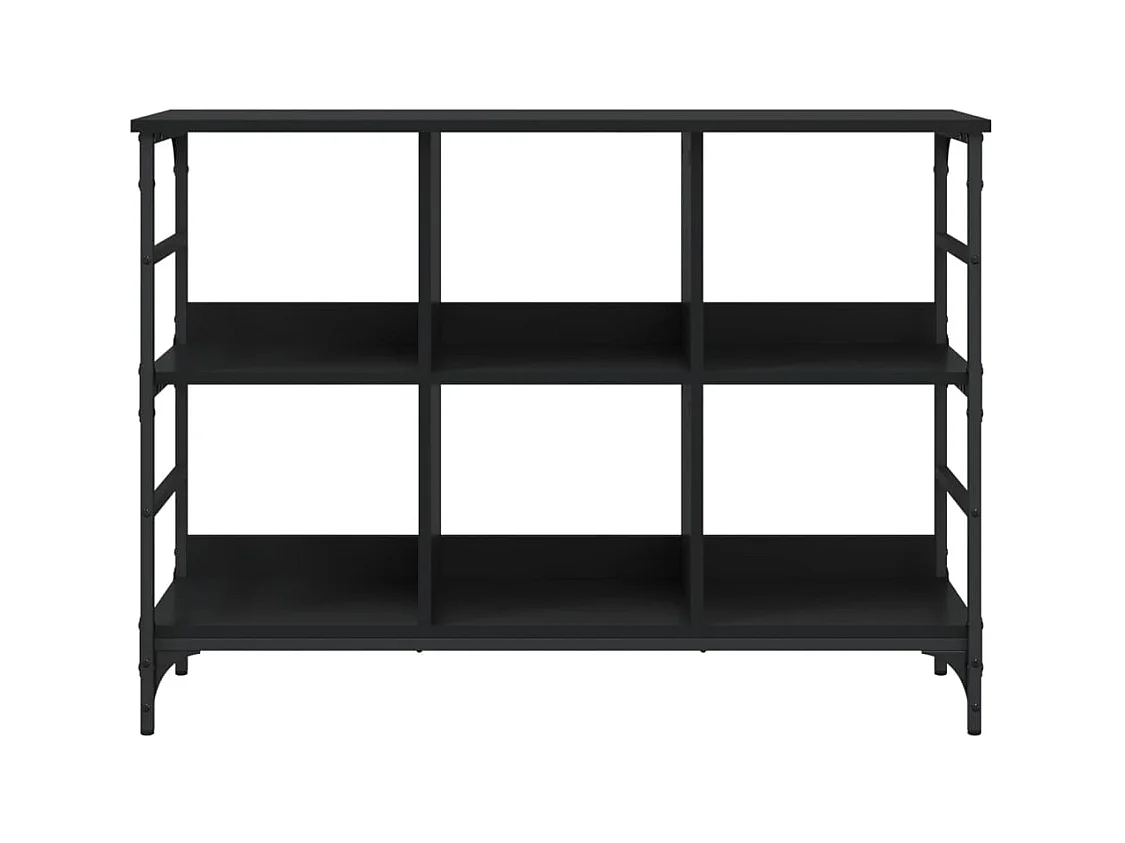 Credenza buffet cassettiera mobile contenitore organizer cucina soggiorno soggiorno 102 x 32 x 73,5 cm derivati ​​del legno nero 02_0035815