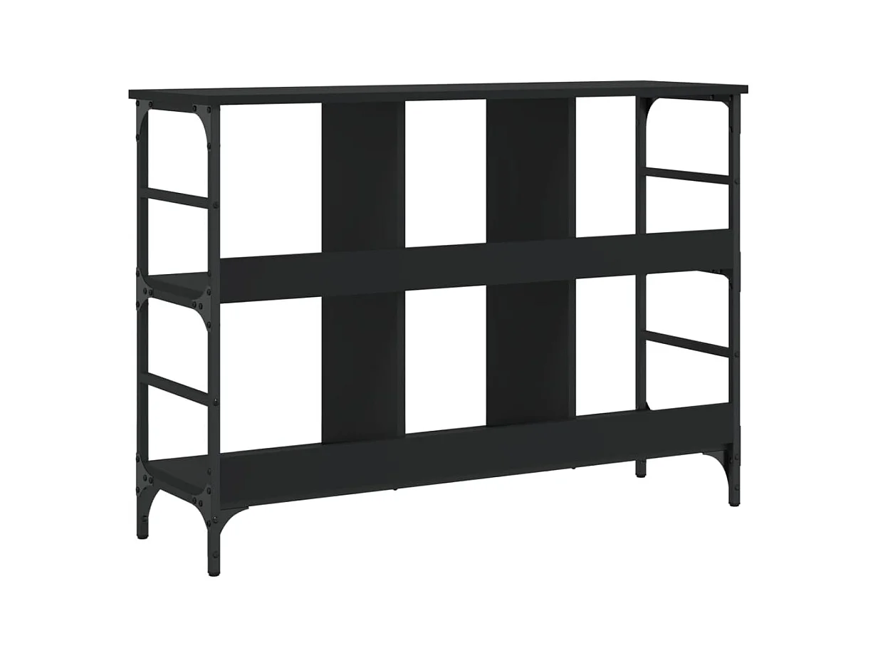 Credenza buffet cassettiera mobile contenitore organizer cucina soggiorno soggiorno 102 x 32 x 73,5 cm derivati ​​del legno nero 02_0035815