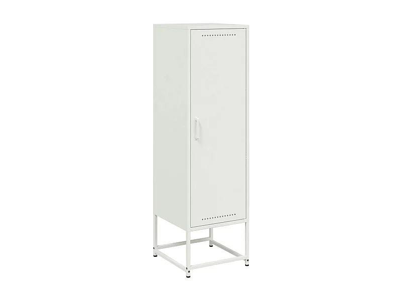 Credenza buffet cassettiera mobile contenitore organizer cucina soggiorno soggiorno alto 36 x 39 x 123 cm acciaio bianco 02_0032440