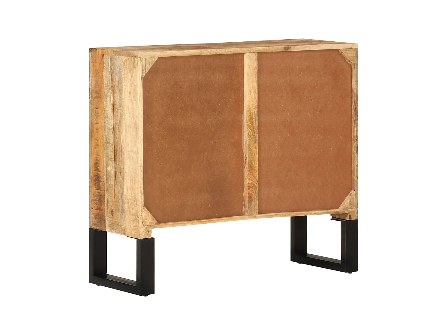 Credenza buffet cassettiera mobile contenitore organizer cucina soggiorno soggiorno 80 x 30 x 71 cm legno massello di mango grezzo e metallo marrone 02_0029654