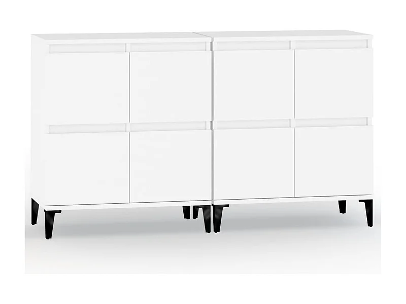 Credenza cassettiera cassettiera mobile contenitore organizer cucina soggiorno soggiorni set da 2 60 x 35 x 70 cm legno composito bianco 02_0036682