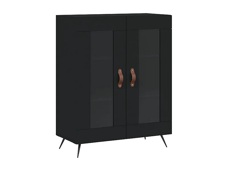 Credenza buffet cassettiera mobile contenitore organizer cucina soggiorno soggiorno 69,5 x 34 x 90 cm multistrato nero 02_0036040