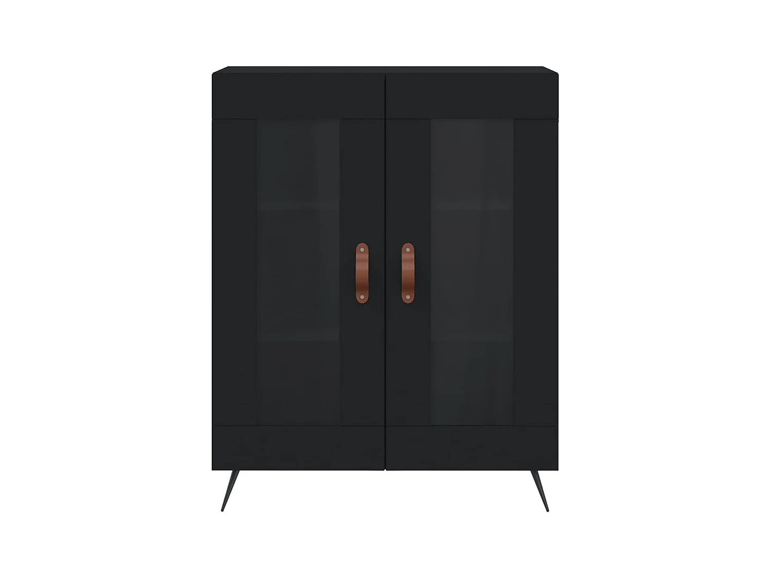 Credenza buffet cassettiera mobile contenitore organizer cucina soggiorno soggiorno 69,5 x 34 x 90 cm multistrato nero 02_0036040