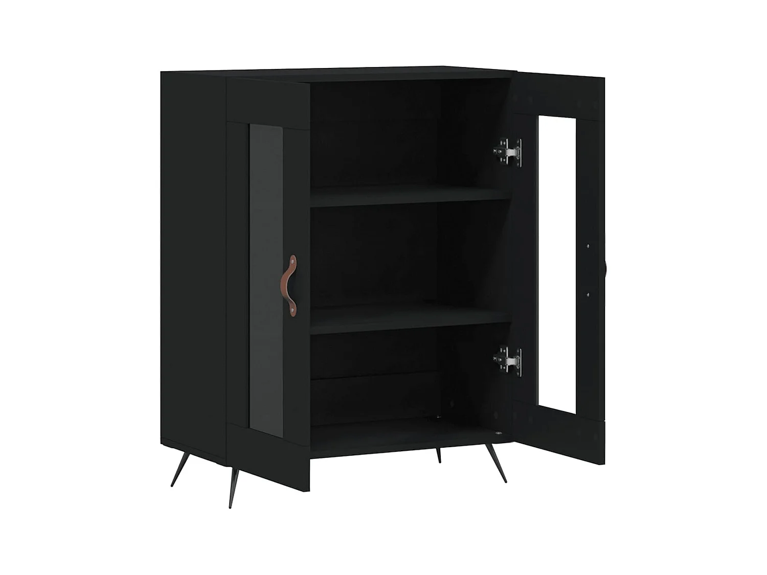 Credenza buffet cassettiera mobile contenitore organizer cucina soggiorno soggiorno 69,5 x 34 x 90 cm multistrato nero 02_0036040