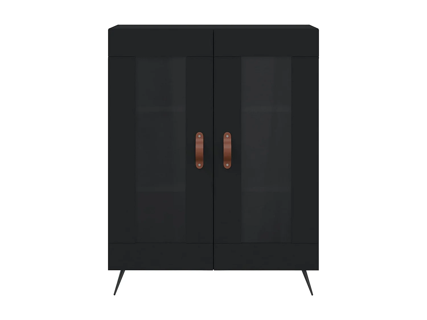 Credenza buffet cassettiera mobile contenitore organizer cucina soggiorno soggiorno 69,5 x 34 x 90 cm multistrato nero 02_0036040