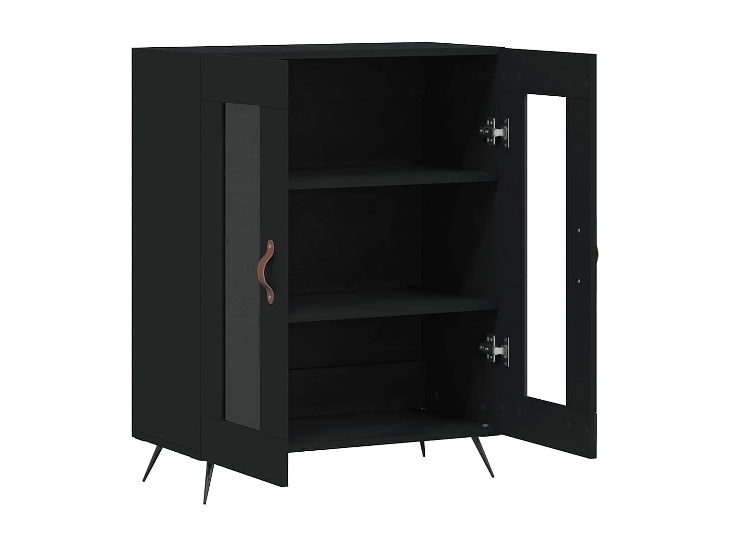 Credenza buffet cassettiera mobile contenitore organizer cucina soggiorno soggiorno 69,5 x 34 x 90 cm multistrato nero 02_0036040