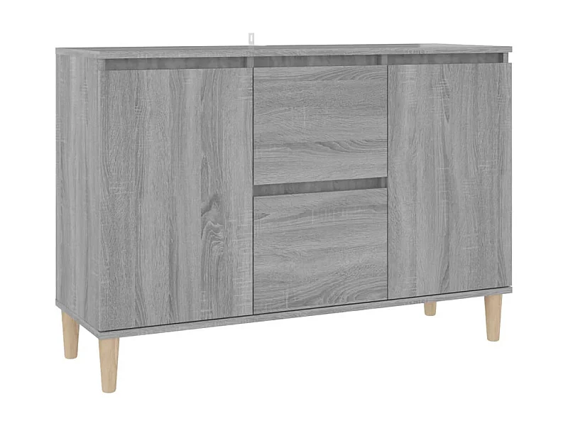 Aparador buffet cómoda armario unidad de almacenamiento organizador cocina salón salonsonoma 101 x 35 x 70 cm madera contrachapada gris 02_0036265